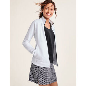 T For Talbots (2) Pique Front Zip Summer Stretch Jackets Women's 2X